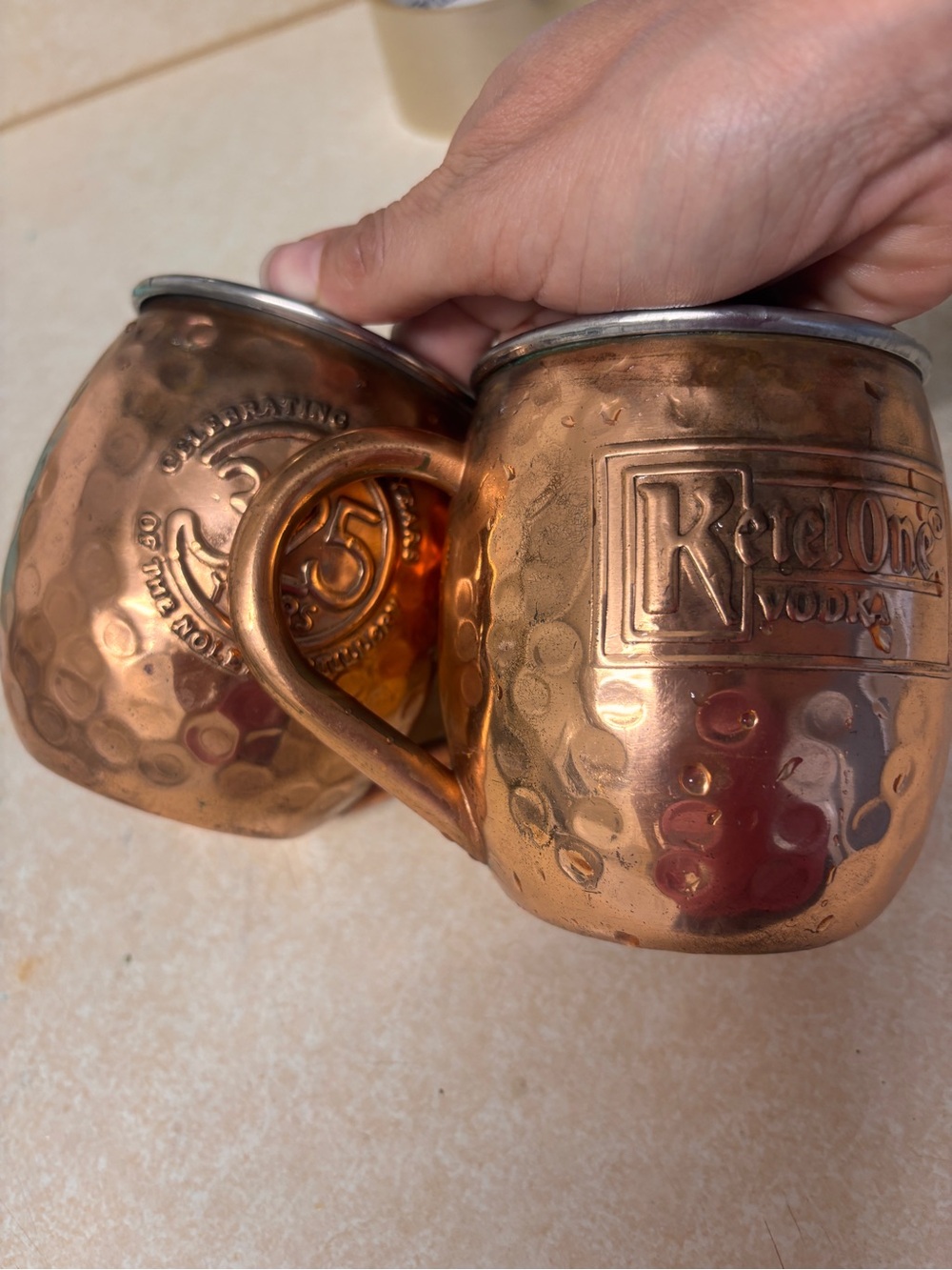 Copper Moscow Mule Mug - Hammered Copper Finish
